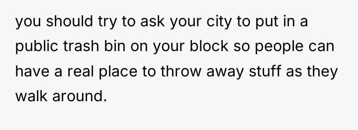 you should try to ask your city to put in...