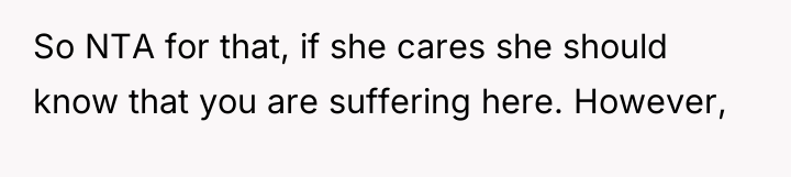 So NTA for that, if she cares she should know...