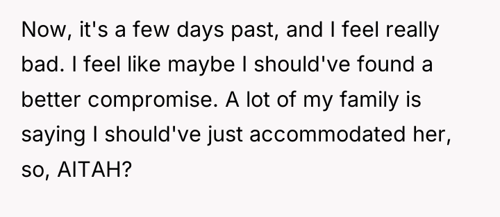 Now, it's a few days past, and I feel really...