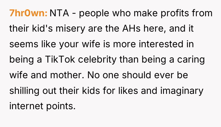 7hr0wn NTA - people who make profits from their kid's...