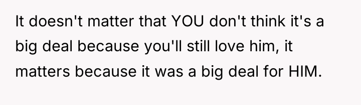 It doesn't matter that YOU don't think it's a big...