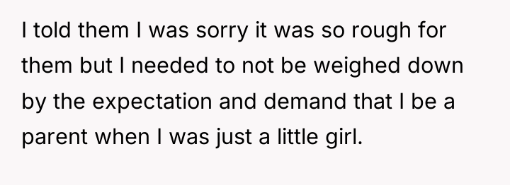 I told them I was sorry it was so rough...
