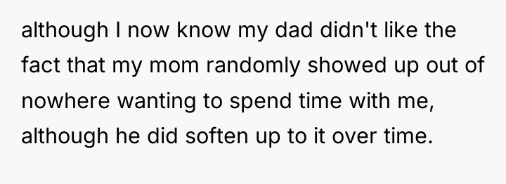 although I now know my dad didn't like the fact...