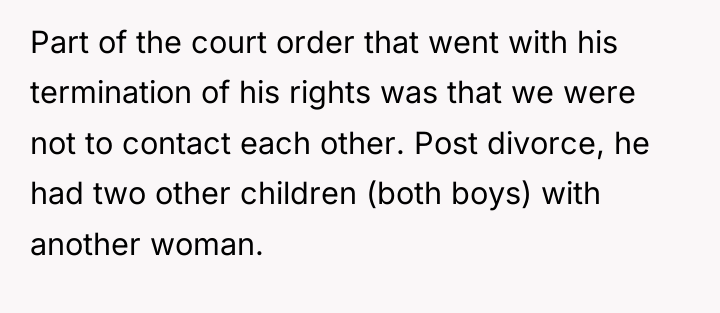 Part of the court order that went with his termination...