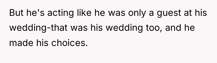 But he's acting like he was only a guest at...