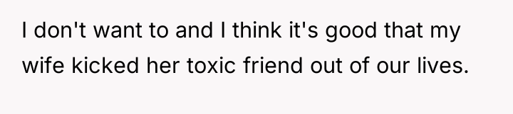 I don't want to and I think it's good that...