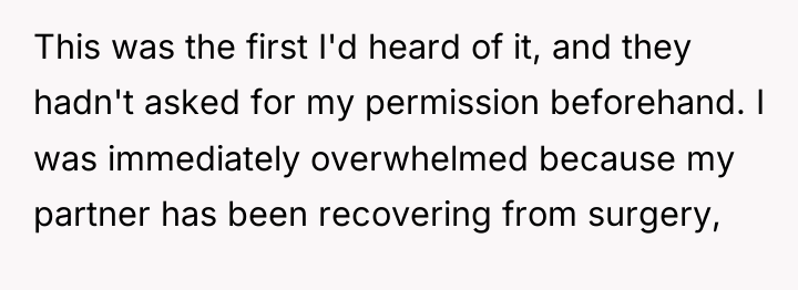 This was the first I'd heard of it, and they...
