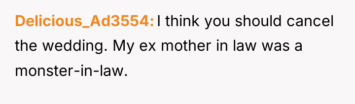 Delicious_Ad3554 I think you should cancel the wedding. My ex...