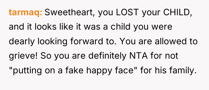 tarmaq Sweetheart, you LOST your CHILD, and it looks like...