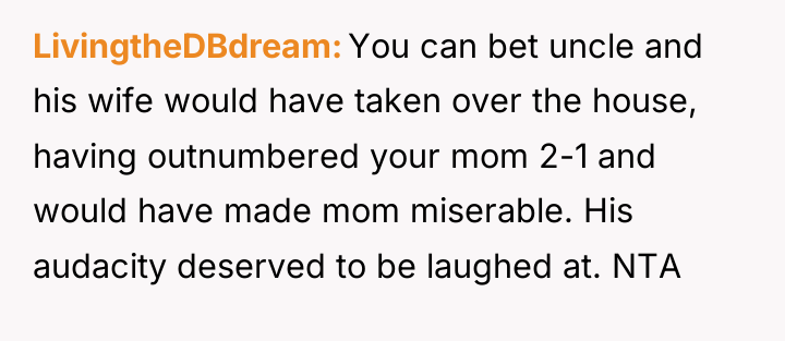 LivingtheDBdream You can bet uncle and his wife would have...