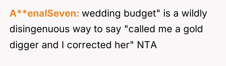 A**enalSeven wedding budget" is a wildly disingenuous way to say...
