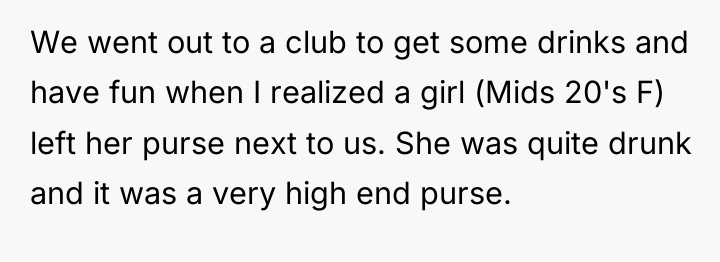 We went out to a club to get some drinks...