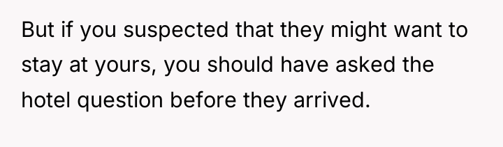 But if you suspected that they might want to stay...