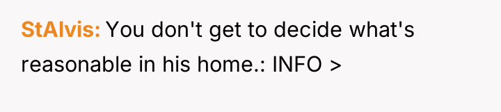 StAlvis You don't get to decide what's reasonable in his...