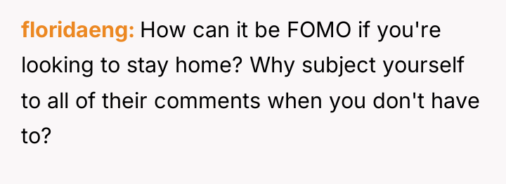 floridaeng How can it be FOMO if you're looking to...