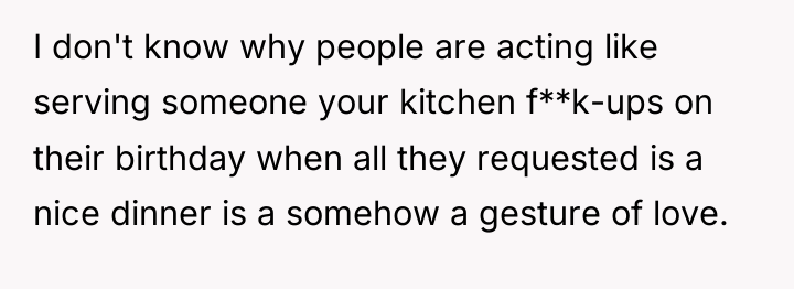I don't know why people are acting like serving someone...