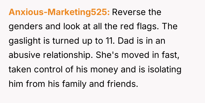 Anxious-Marketing525 Reverse the genders and look at all the red...