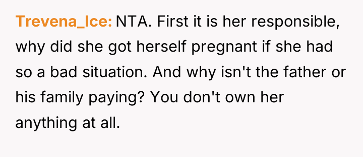 Trevena_Ice NTA. First it is her responsible, why did she...