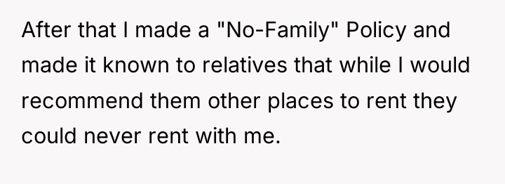 After that I made a "No-Family" Policy and made it...