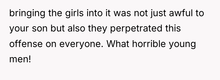bringing the girls into it was not just awful to...