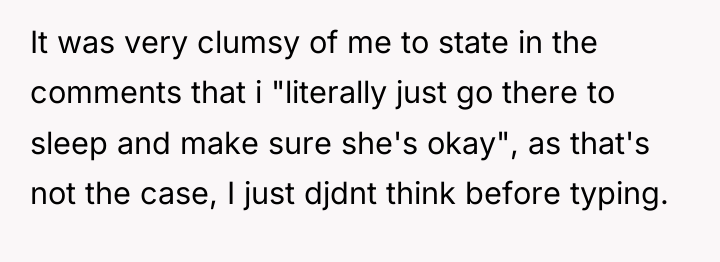 It was very clumsy of me to state in the...