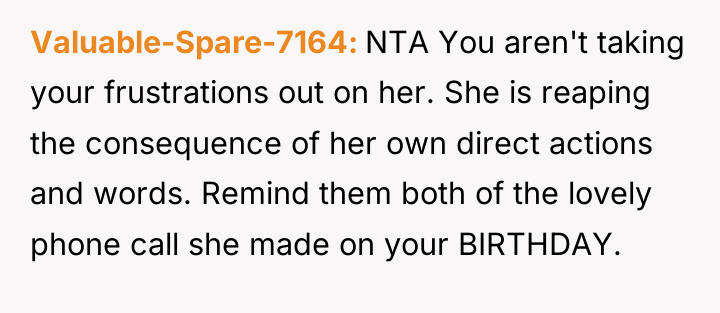 Valuable-Spare-7164 NTA You aren't taking your frustrations out on her....