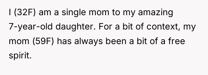 I (32F) am a single mom to my amazing 7-year-old...