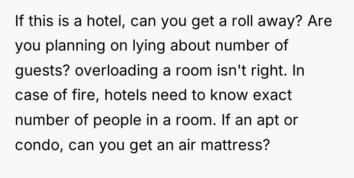 If this is a hotel, can you get a roll...