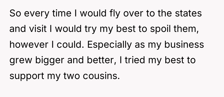 So every time I would fly over to the states...