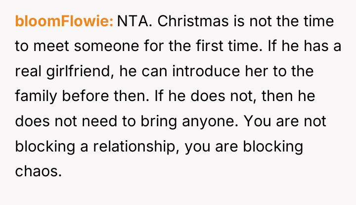 bloomFlowie NTA. Christmas is not the time to meet someone...