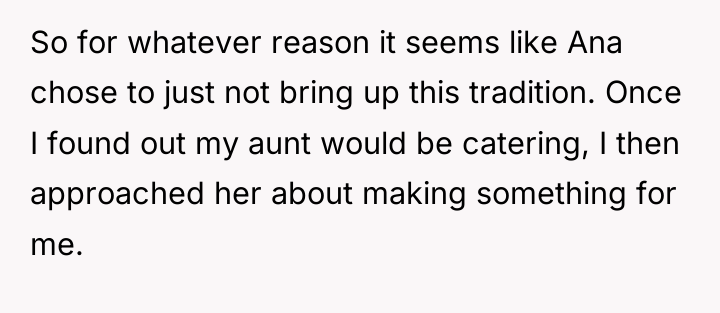 So for whatever reason it seems like Ana chose to...