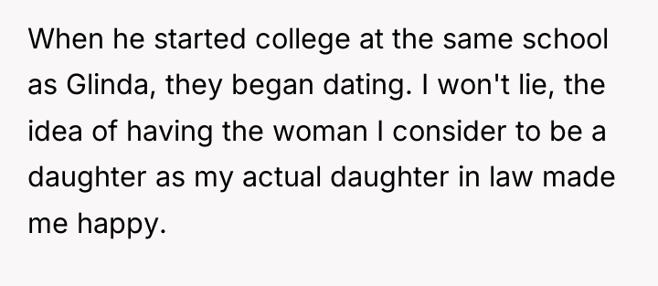 When he started college at the same school as Glinda,...