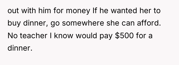 out with him for money If he wanted her to...