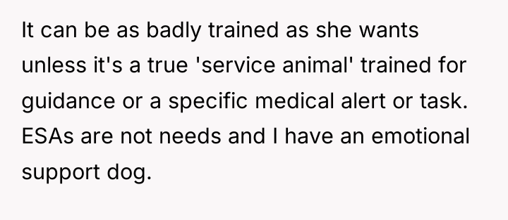 It can be as badly trained as she wants unless...