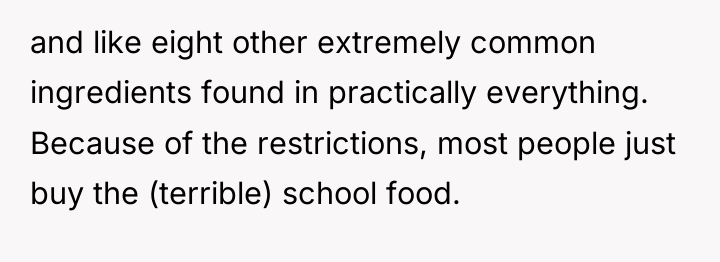 and like eight other extremely common ingredients found in practically...