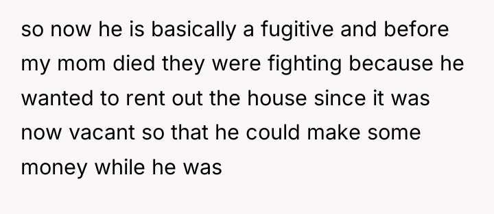 so now he is basically a fugitive and before my...