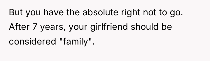 But you have the absolute right not to go. After...
