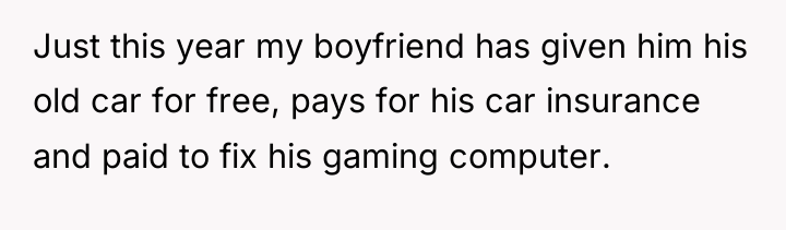 Just this year my boyfriend has given him his old...