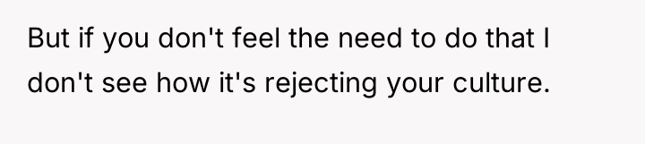 But if you don't feel the need to do that...