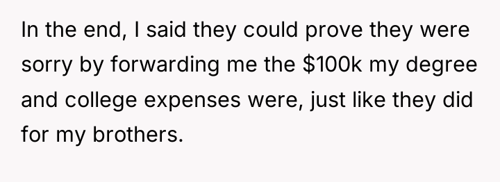 In the end, I said they could prove they were...