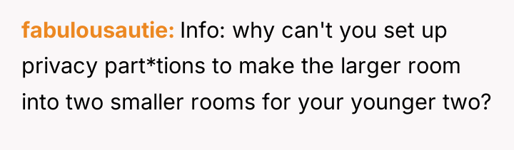 fabulousautie Info: why can't you set up privacy part*tions to...