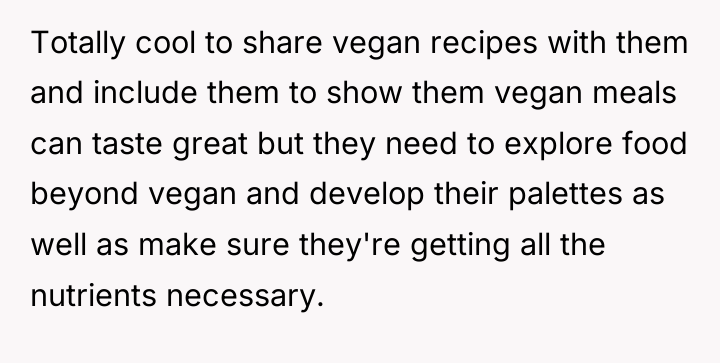 Totally cool to share vegan recipes with them and include...
