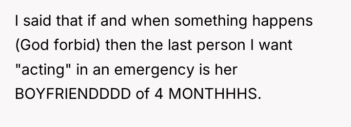 I said that if and when something happens (God forbid)...