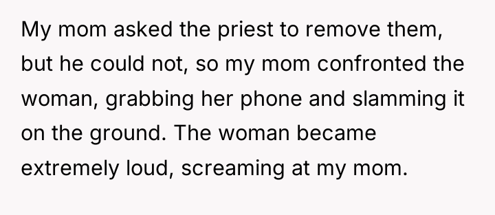My mom asked the priest to remove them, but he...