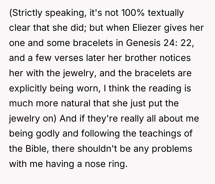 (Strictly speaking, it's not 100% textually clear that she did;...