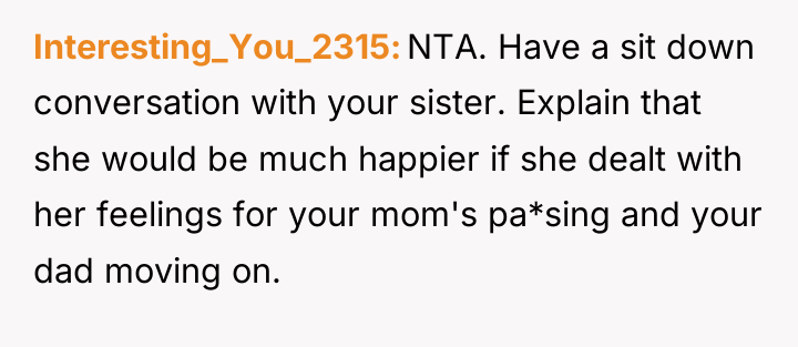 Interesting_You_2315 NTA. Have a sit down conversation with your sister....