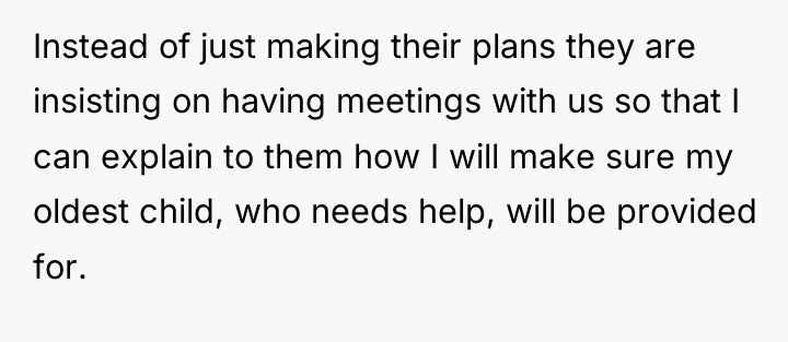 Instead of just making their plans they are insisting on...