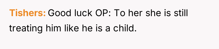 Tishers Good luck OP: To her she is still treating...