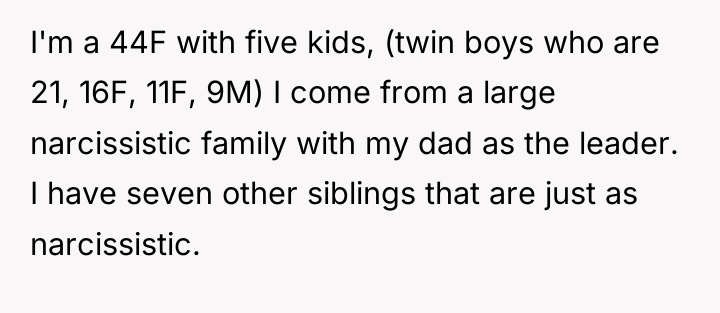 I'm a 44F with five kids, (twin boys who are...