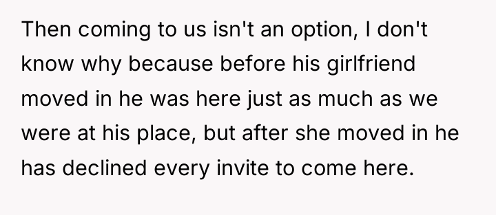 Then coming to us isn't an option, I don't know...